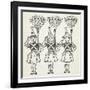 Three Young Girls, Dressed in Handsome Red Uniforms Trimmed With Gold ...'-William Denslow-Framed Giclee Print