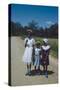 Three Young Girls in Collared Dresses, Edisto Island, South Carolina, 1956-Walter Sanders-Stretched Canvas