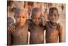 Three young Himba buddies, Opuwo, Namibia.-Wendy Kaveney-Stretched Canvas