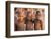 Three young Himba buddies, Opuwo, Namibia.-Wendy Kaveney-Framed Photographic Print
