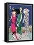 Three Young Ladies in Evening Outfits by Worth-null-Framed Stretched Canvas