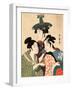 Three Young Men or Women, Between 1780 and 1806-Kitagawa Utamaro-Framed Giclee Print