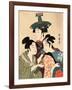 Three Young Men or Women, Between 1780 and 1806-Kitagawa Utamaro-Framed Giclee Print