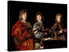 Three Young Musicians, c.1630-Antoine Le Nain-Stretched Canvas