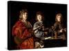 Three Young Musicians, c.1630-Antoine Le Nain-Stretched Canvas