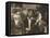 Three Young Newsboys Smoking, Saint Louis, Missouri, USA, circa 1910-Lewis Wickes Hine-Framed Stretched Canvas