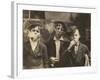 Three Young Newsboys Smoking, Saint Louis, Missouri, USA, circa 1910-Lewis Wickes Hine-Framed Photographic Print