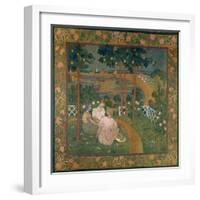 Three Young Princesses Or, in the Bois D'Amour, Design for a Tapesty, C. 1898-Maurice Denis-Framed Giclee Print