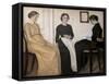 Three young women, 1895-Vilhelm Hammershoi-Framed Stretched Canvas