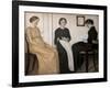 Three young women, 1895-Vilhelm Hammershoi-Framed Giclee Print