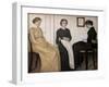 Three young women, 1895-Vilhelm Hammershoi-Framed Giclee Print