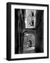 Three Young Women Chatting in Cobbled Alleyway of Old Section of Salzburg-Alfred Eisenstaedt-Framed Photographic Print