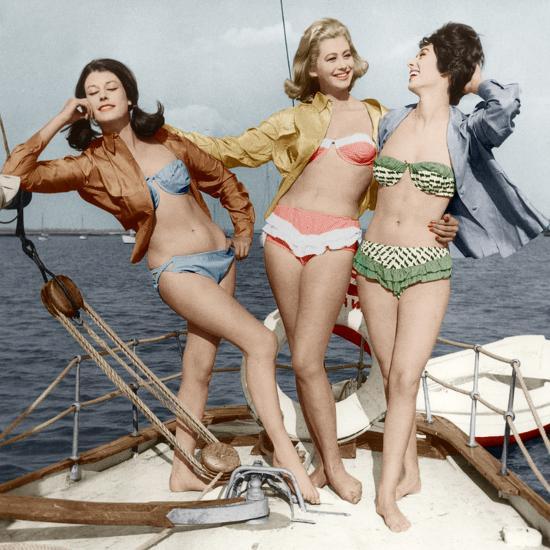 Three Young Women Wearing Bikinis Late 50's - Early 60's Colourized  Document' Photo | AllPosters.com