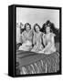 Three Young Women Winking-null-Framed Stretched Canvas