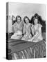 Three Young Women Winking-null-Stretched Canvas