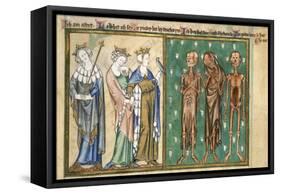 Three Youthful Kings Confronted by Three Skeletons-Madonna Master-Framed Stretched Canvas