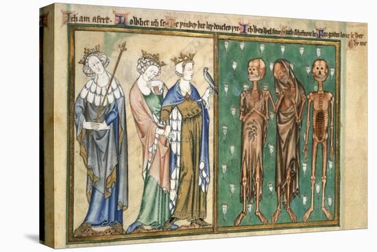 Three Youthful Kings Confronted by Three Skeletons-Madonna Master-Stretched Canvas