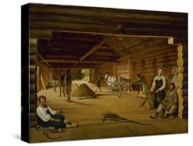 Threshing Barn, 1823-Alexei Gavrilovich Venetsianov-Stretched Canvas