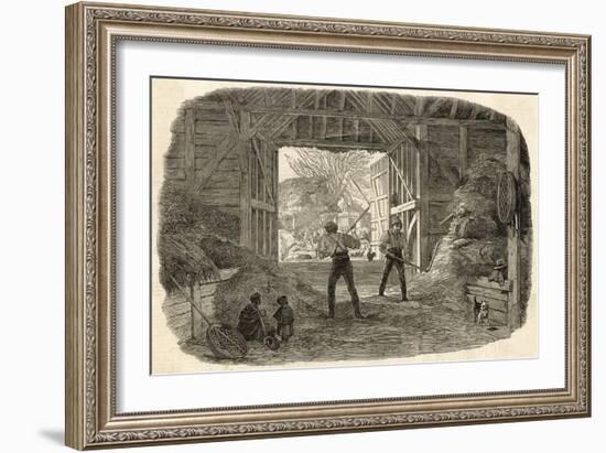 Threshing, Britain-null-Framed Art Print