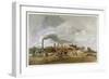 Threshing Corn (Pencil and W/C on Paper)-Peter De Wint-Framed Giclee Print