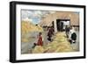 Threshing Floor, 1916-Sergei Arsenevich Vinogradov-Framed Giclee Print