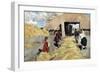 Threshing Floor, 1916-Sergei Arsenevich Vinogradov-Framed Giclee Print