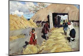 Threshing Floor, 1916-Sergei Arsenevich Vinogradov-Mounted Giclee Print