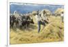 Threshing in the Abruzzi, 1890-Peder Severin Kroyer-Framed Giclee Print
