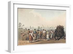 Threshing Rape-G Walker-Framed Art Print