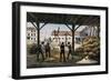 Threshing Wheat, France, 19th Century-null-Framed Giclee Print