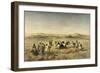 Threshing Wheat in Algeria, 1853-Adolphe Pierre Leleux-Framed Giclee Print