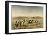 Threshing Wheat in Algeria, 1853-Adolphe Pierre Leleux-Framed Giclee Print