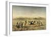 Threshing Wheat in Algeria, 1853-Adolphe Pierre Leleux-Framed Giclee Print