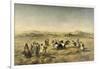 Threshing Wheat in Algeria, 1853-Adolphe Pierre Leleux-Framed Giclee Print