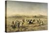 Threshing Wheat in Algeria, 1853-Adolphe Pierre Leleux-Stretched Canvas