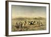 Threshing Wheat in Algeria, 1853-Adolphe Pierre Leleux-Framed Giclee Print