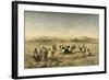 Threshing Wheat in Algeria, 1853-Adolphe Pierre Leleux-Framed Giclee Print