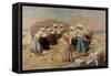 Threshing-Charles Alexandre Coessin De La Fosse-Framed Stretched Canvas