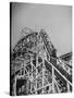 Thrill Seekers at the Top of the Cyclone Roller Coaster at Coney Island Amusement Park-Marie Hansen-Stretched Canvas