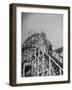 Thrill Seekers at the Top of the Cyclone Roller Coaster at Coney Island Amusement Park-Marie Hansen-Framed Premium Photographic Print