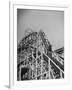 Thrill Seekers at the Top of the Cyclone Roller Coaster at Coney Island Amusement Park-Marie Hansen-Framed Photographic Print