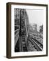 Thrill Seekers Getting a Hair Raising Ride on Cyclone Roller Coaster at Coney Island Amusement Park-Marie Hansen-Framed Photographic Print