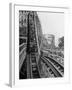 Thrill Seekers Getting a Hair Raising Ride on Cyclone Roller Coaster at Coney Island Amusement Park-Marie Hansen-Framed Photographic Print