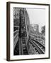 Thrill Seekers Getting a Hair Raising Ride on Cyclone Roller Coaster at Coney Island Amusement Park-Marie Hansen-Framed Photographic Print