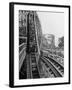 Thrill Seekers Getting a Hair Raising Ride on Cyclone Roller Coaster at Coney Island Amusement Park-Marie Hansen-Framed Photographic Print