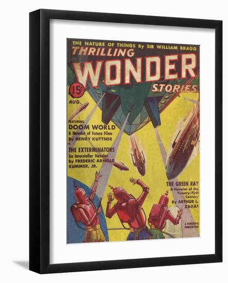 Thrilling Wonder, 8, 1938-null-Framed Art Print