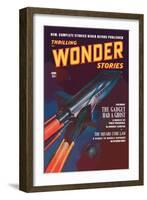 Thrilling Wonder Stories: Attack of the Ghost Fleet-null-Framed Art Print