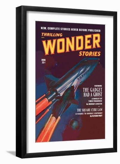 Thrilling Wonder Stories: Attack of the Ghost Fleet-null-Framed Art Print