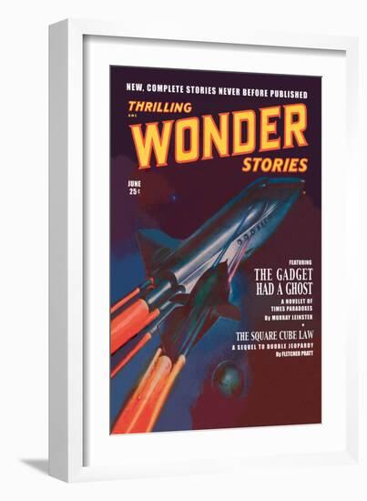 Thrilling Wonder Stories: Attack of the Ghost Fleet-null-Framed Art Print