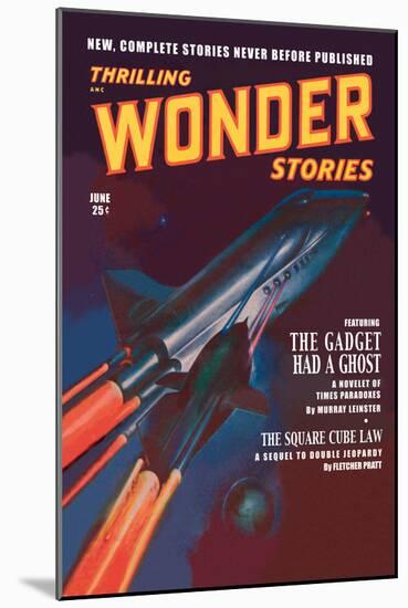 Thrilling Wonder Stories: Attack of the Ghost Fleet-null-Mounted Art Print